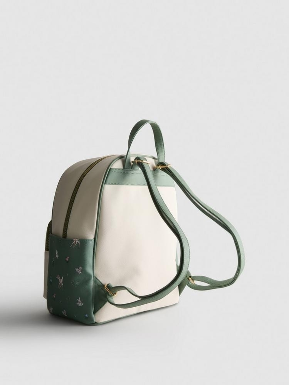 Disney's Bambi Ivory & Sage Large Size Backpack Purse - Picture 2 of 5